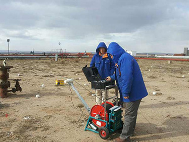 內(nèi)蒙新奧煤氣井測井現(xiàn)場